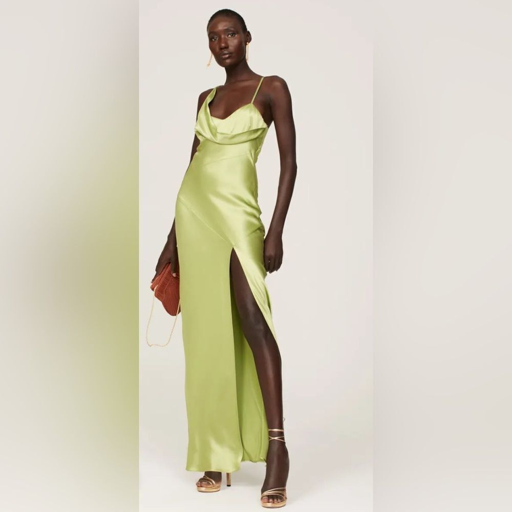 Nicholas Green Satin Gown Size 4 - Picture 1 of 11